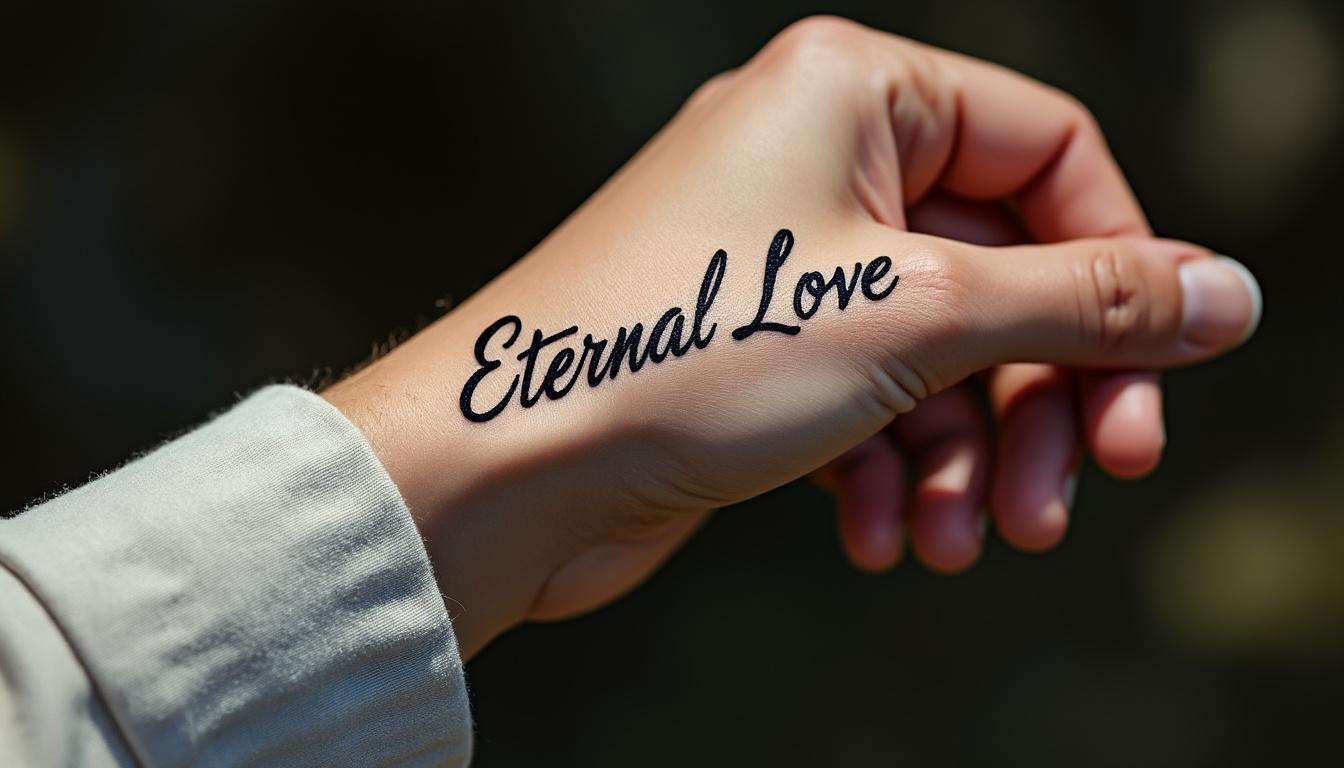 Tatouage amour éternel : phrase emblématique pour les romantiques