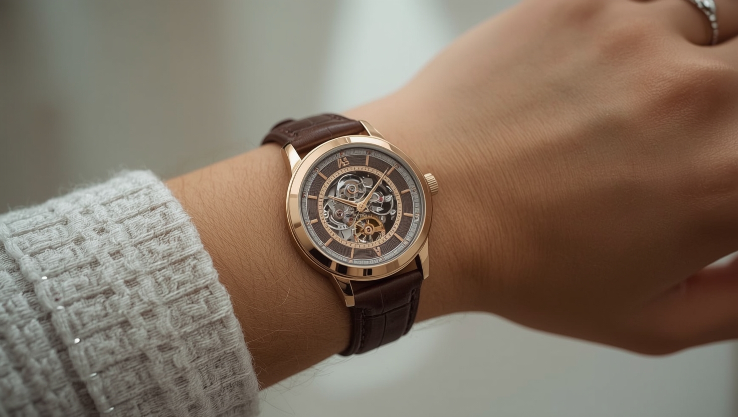 montre squelette raffinée