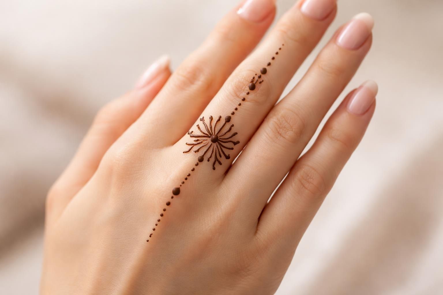 découvrez un motif henné simple, un modèle facile à réaliser pour embellir et décorer la main avec élégance.
