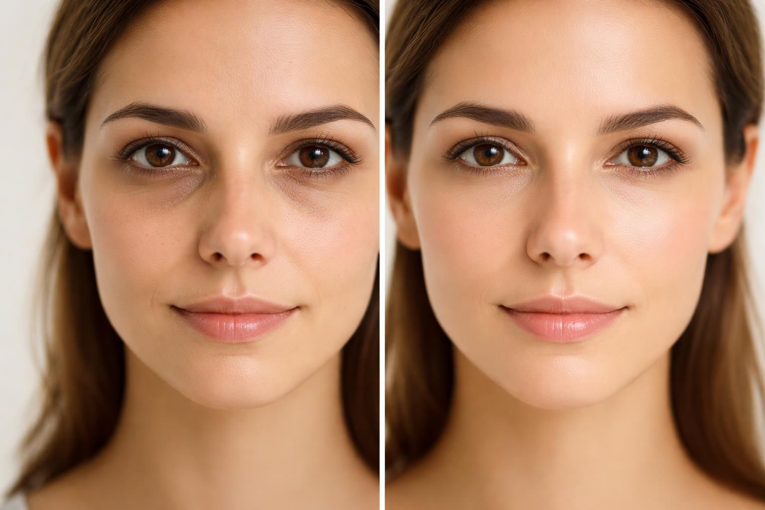 découvrez les résultats avant et après un microneedling pour les cernes, et comment cette technique améliore visiblement l'apparence de votre contour des yeux.