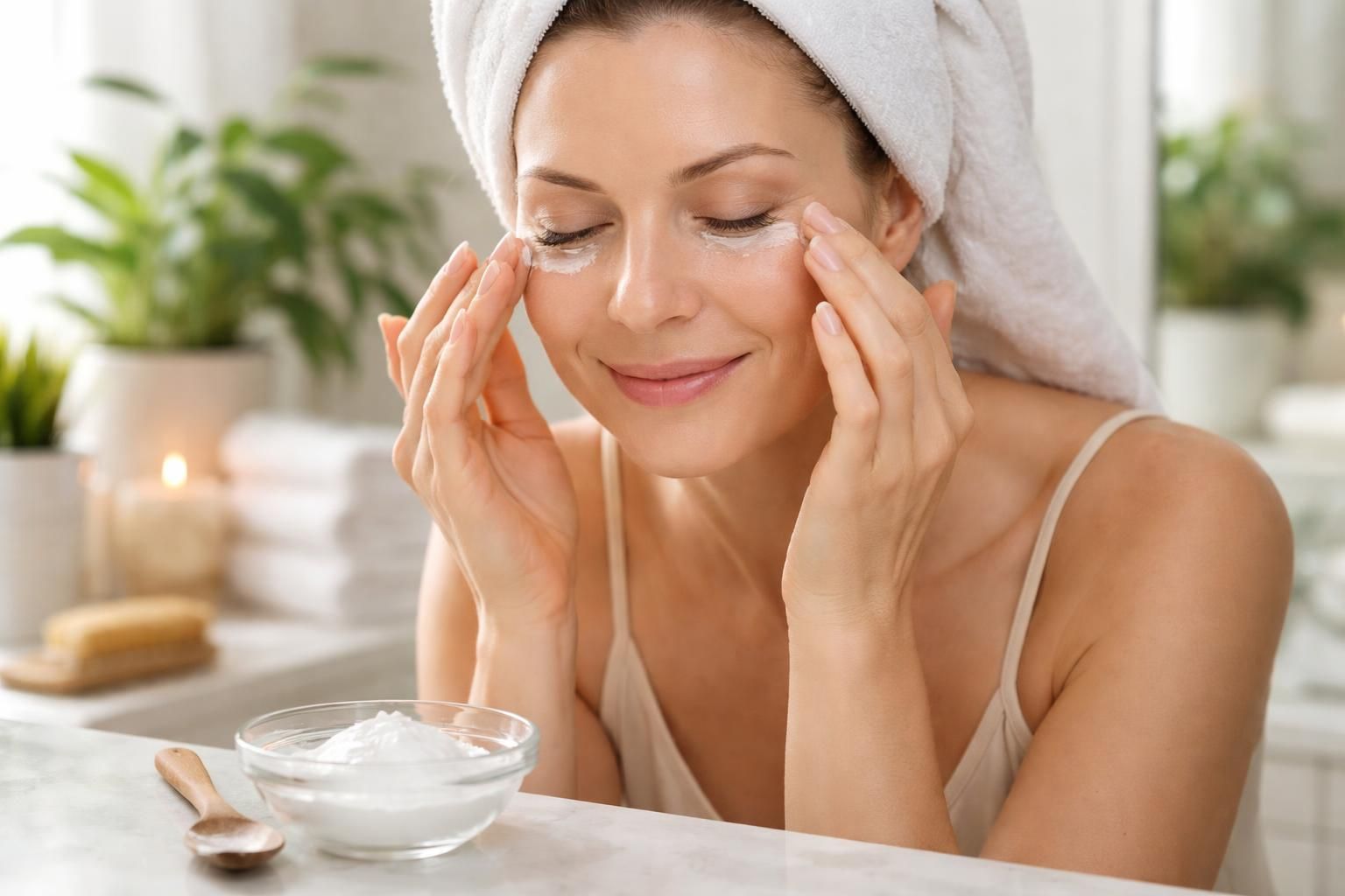 Astuce pour réduire les poches sous les yeux avec du bicarbonate