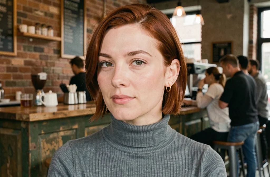 Stack de piercings oreille tendance 2026 avec daith, snug et lobes empilés en or chez une femme rousse